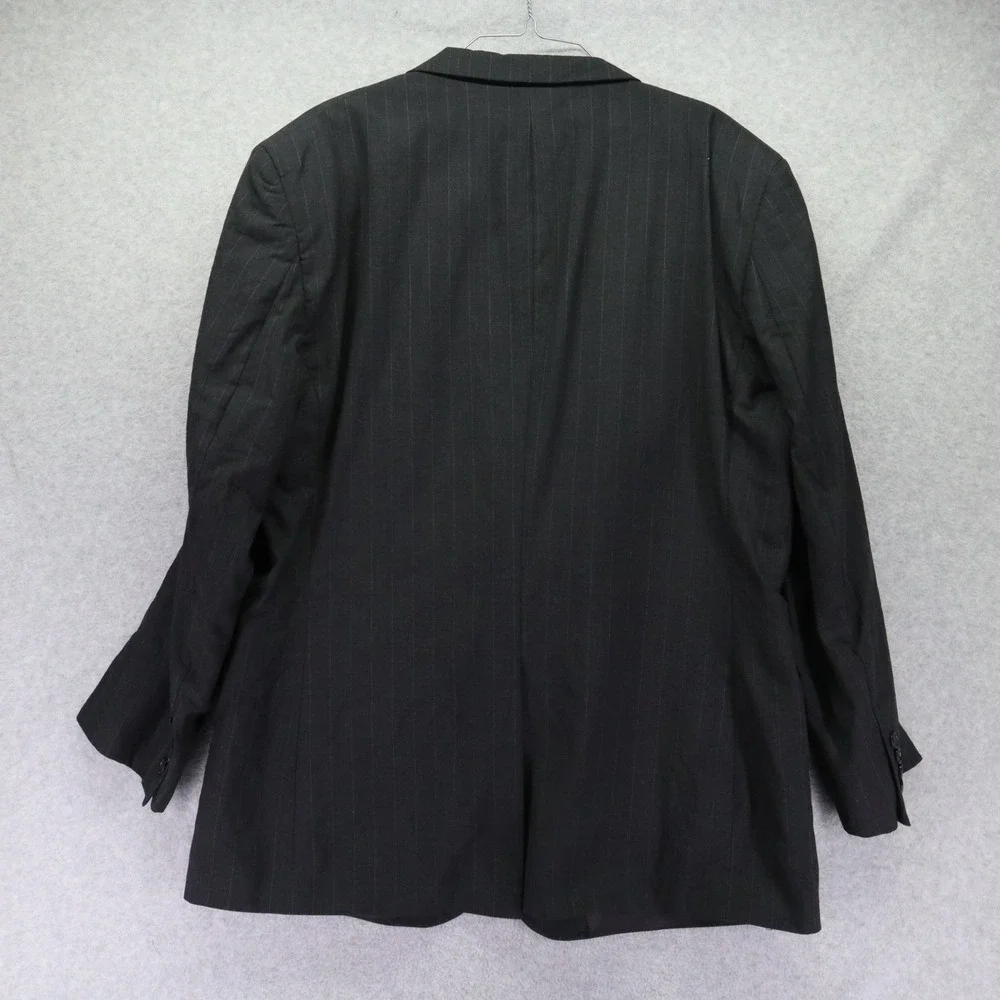 Jos A Bank Suit Jacket Mens 46R Wool 2-Button Blazer‎ Coat Formal Gray Striped